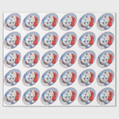 Westie Santas Helper Geschenkpapier (Flach)