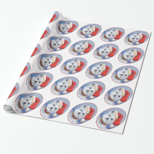 Westie Santas Helper Geschenkpapier (Ungerollt)