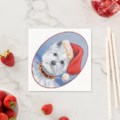 Westie Santas Helper Serviette (Beispiel)