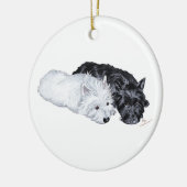 Westie & Scottie bei Ease Keramik Ornament (Links)