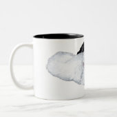 Westie & Scottie bei Ease Zweifarbige Tasse (Links)