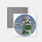 Westie & Scottie Christmas Carols Magnet (Vorderseite/Rückseite)