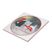 Westie Scottie Christmas Fliese (Seite)