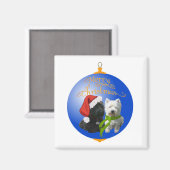 Westie Scottie Christmas Ornament Magnet (Vorderseite/Rückseite)