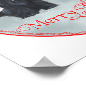 Westie Scottie Christmas Poster (Ecke)