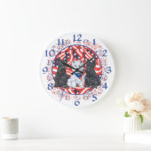 Westie & Scottie Terrier Clock Große Wanduhr (Zuhause)
