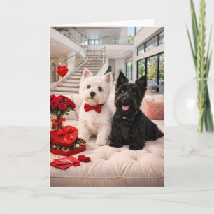 Westie & Scottie Valentinstagskarte Karte