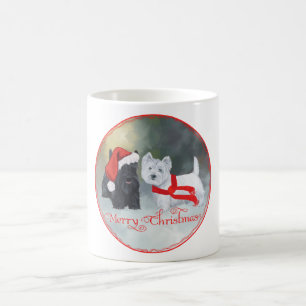 Westie Scottie Weihnachten Kaffeetasse
