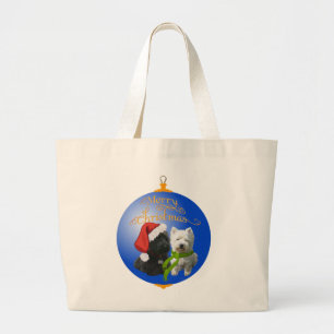 Westie Scottie Weihnachtsbaumschmuck Jumbo Stoffbeutel