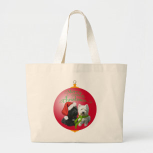 Westie Scottie Weihnachtsbaumschmuck Jumbo Stoffbeutel