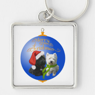 Westie Scottie Weihnachtsbaumschmuck Schlüsselanhänger