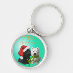 Westie Scottie Weihnachtsbaumschmuck Schlüsselanhänger