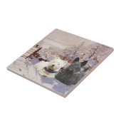 Westie & Scottie Winter Magpie Fliese (Seite)