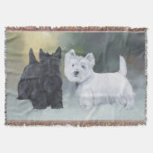 Westie Scottie Wintertime Decke (Vorderseite)