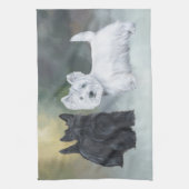 Westie Scottie Wintertime Handtuch (Vertikal)