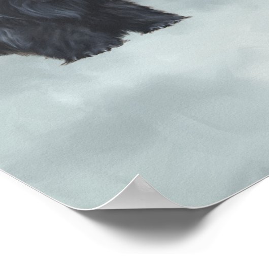 Westie Scottie Wintertime Poster (Ecke)