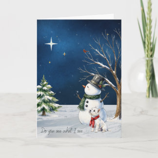 Westie Siehst du, was ich sehe Weihnachtskarte Feiertagskarte