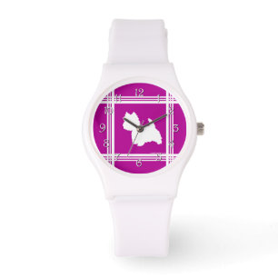 Westie Silhouette Armbanduhr