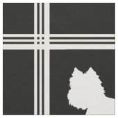 Westie Silhouette auf Black Stoff (Nahaufnahme)