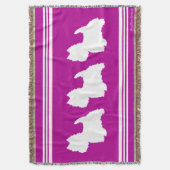 Westie Silhouette Decke (Vorderseite Vertikal)