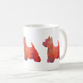 Westie Silhouette Dog Kaffeetasse (VorderseiteRechts)