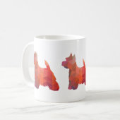 Westie Silhouette Dog Kaffeetasse (Vorderseite Links)