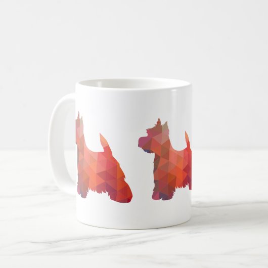 Westie Silhouette Dog Kaffeetasse (Vorderseite Links)