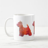Westie Silhouette Dog Kaffeetasse (Links)