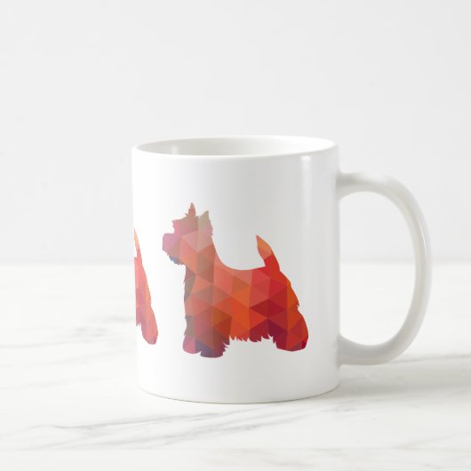 Westie Silhouette Dog Kaffeetasse (Rechts)