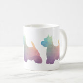 Westie Silhouette Dog Kaffeetasse (VorderseiteRechts)