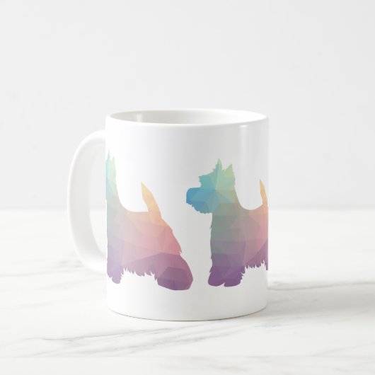 Westie Silhouette Dog Kaffeetasse (Vorderseite Links)