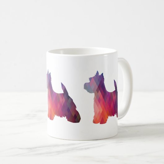 Westie Silhouette Dog Kaffeetasse (VorderseiteRechts)