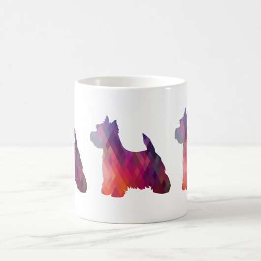 Westie Silhouette Dog Kaffeetasse (Mittel)