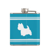 Westie Silhouette Flachmann (Rückseite)