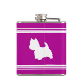 Westie Silhouette Flachmann (Rückseite)