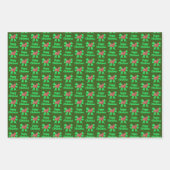 Westie Silhouette Niedlicher Weihnachtshund & Bow  Geschenkpapier Set (Vorderseite 3)