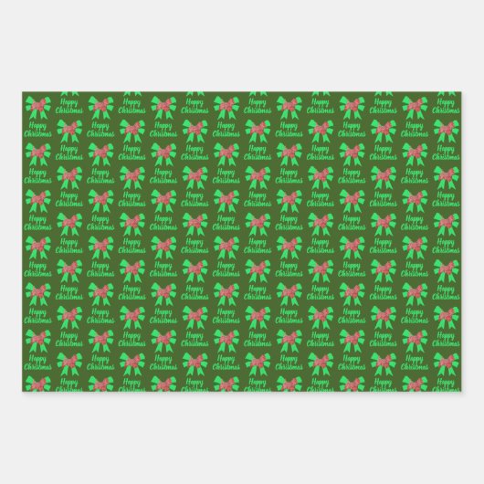 Westie Silhouette Niedlicher Weihnachtshund & Bow  Geschenkpapier Set (Vorderseite 3)