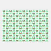 Westie Silhouette Niedlicher Weihnachtshund & Bow  Geschenkpapier Set (Vorderseite 2)