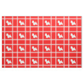 Westie Silhouette on Red Stoff (Yard (91,4 cm))