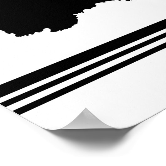 Westie Silhouette Poster (Ecke)