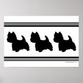 Westie Silhouette Poster (Vorne)