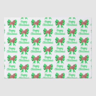 Westie Silhouette Red Christmas Dog & Bow White Seidenpapier