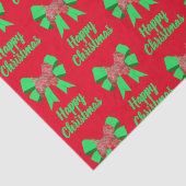 Westie Silhouette Red Christmas Dog & Green Bow Seidenpapier (Detail)