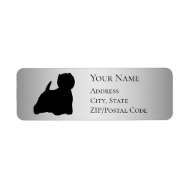 Westie Silhouette Rücksendeadresse