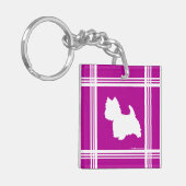 Westie Silhouette Schlüsselanhänger (Vorderseite links)