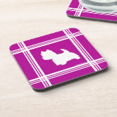 Westie Silhouette Untersetzer (Linke Seite)