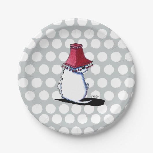 Westie Silvester Party Teller (Vorderseite)