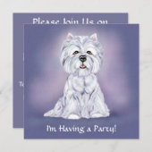 Westie Sit Einladung (Vorne/Hinten)