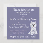 Westie Sit Einladung (Rückseite)