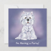 Westie Sit Einladung (Vorderseite)